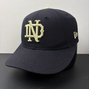 Vintage Notre Dame Fighting Irish New Era 59FIFTY Navy Gold Fitted Hat 7 1/8 Cap